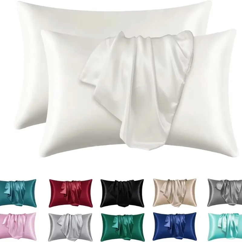 1/2pcs Satin Silk Pillowcase f - đánh giá và giá Silk Pillowcase Set