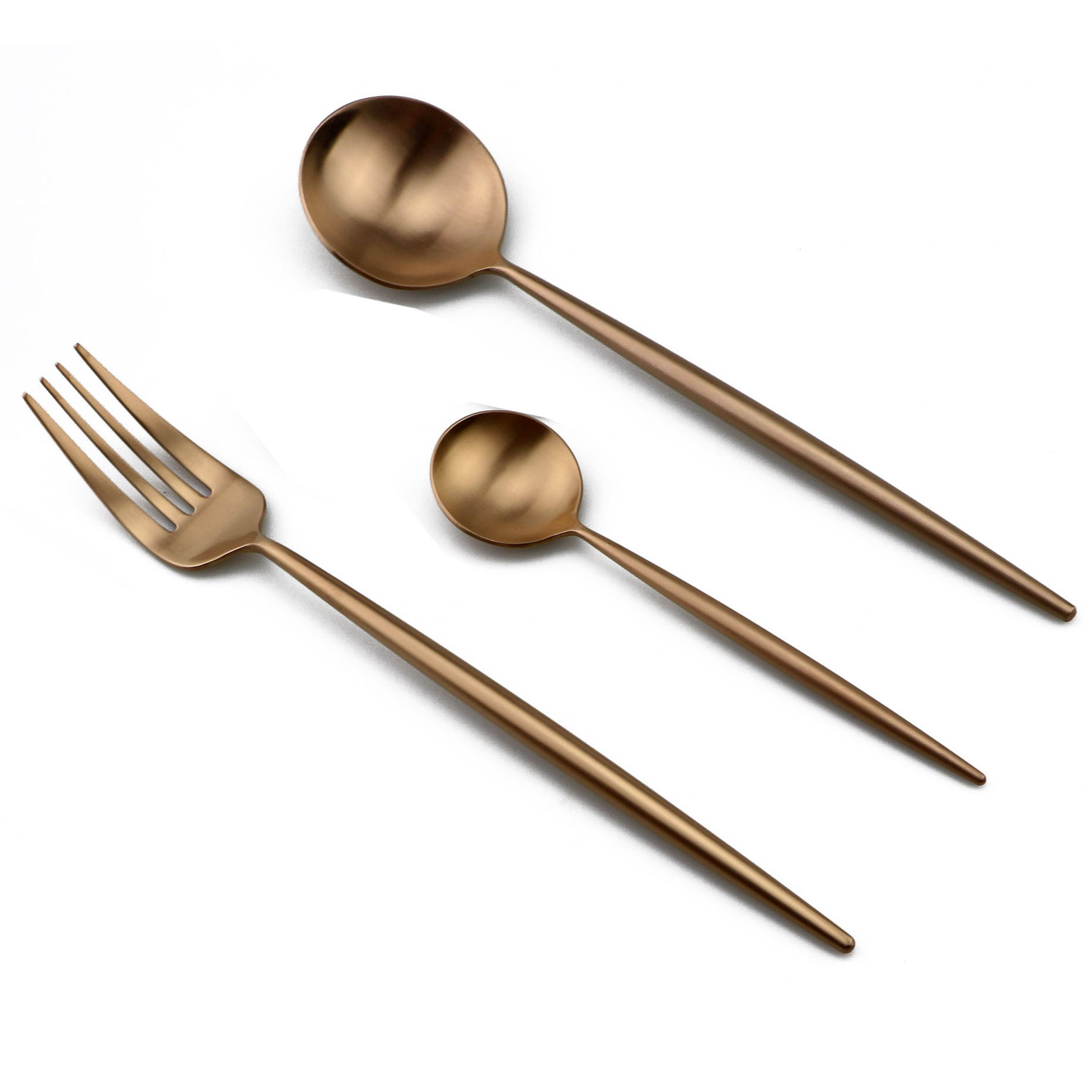24-Pcs Rose Gold Cutlery Set W - đánh giá và giá Gold Plated Cutlery
