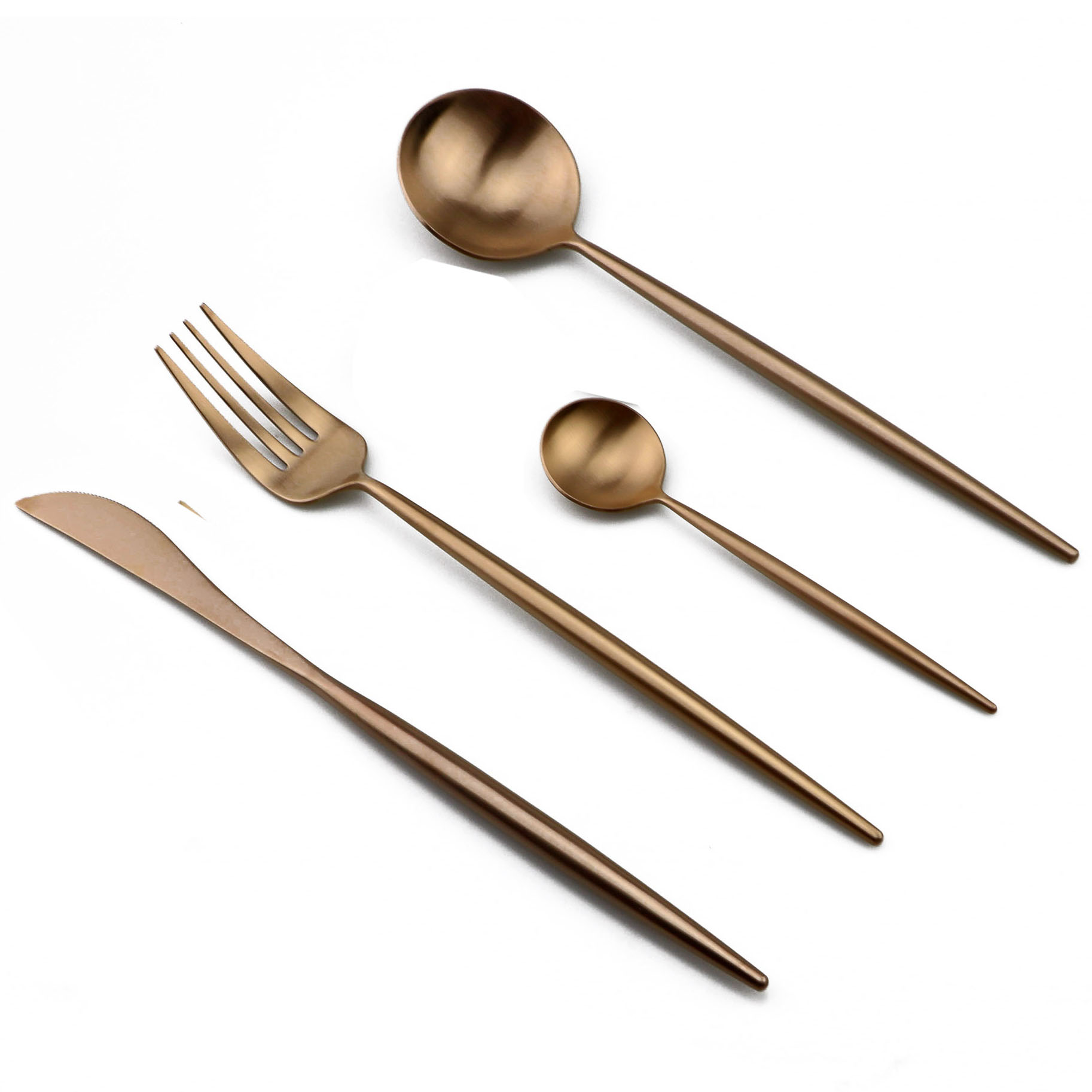 24-Pcs Rose Gold Cutlery Set W - đánh giá và giá Gold Plated Cutlery