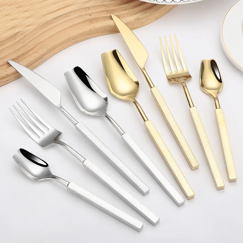 4pcs Luxury Cutlery Set Wester - đánh giá và giá Gold Plated Cutlery