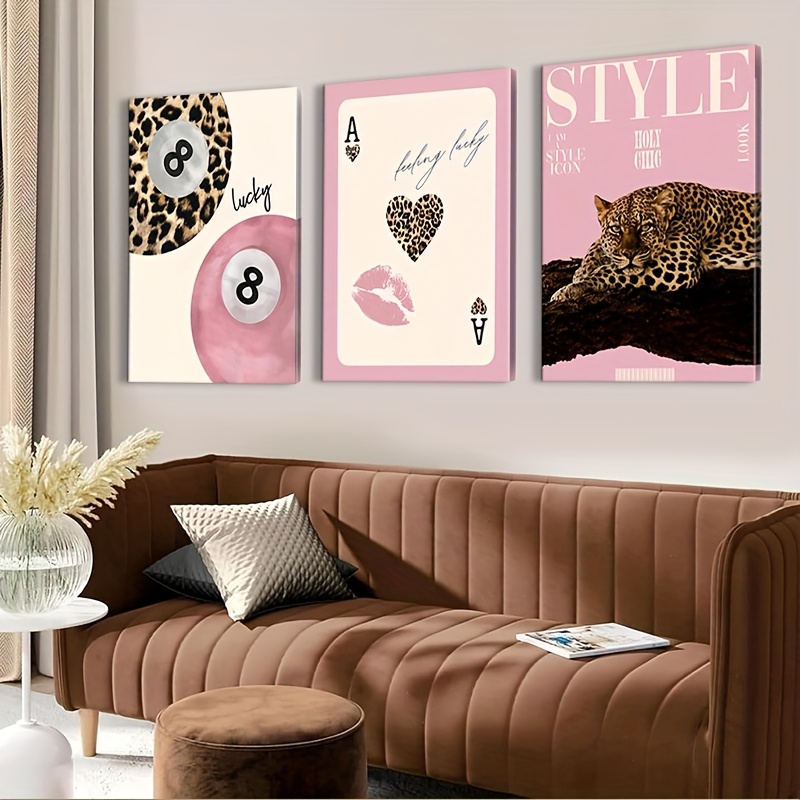 3pcs Leopard Cheetah Canvas Wa - đánh giá và giá Luxury Lifestyle Items