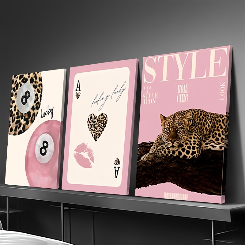 3pcs Leopard Cheetah Canvas Wa - đánh giá và giá Luxury Lifestyle Items