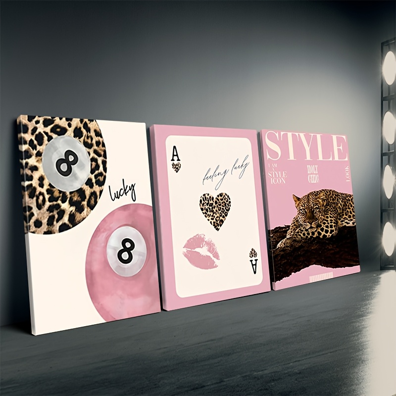 3pcs Leopard Cheetah Canvas Wa - đánh giá và giá Luxury Lifestyle Items