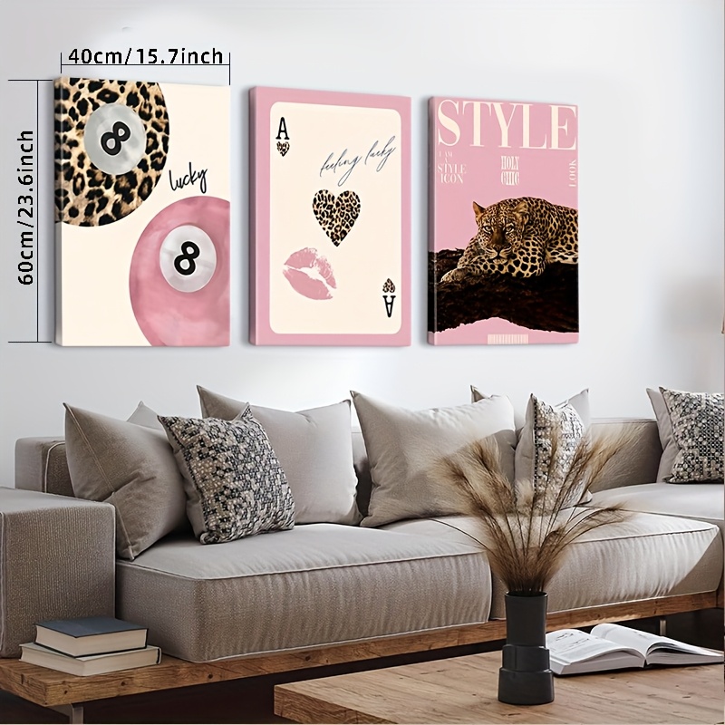 3pcs Leopard Cheetah Canvas Wa - đánh giá và giá Luxury Lifestyle Items