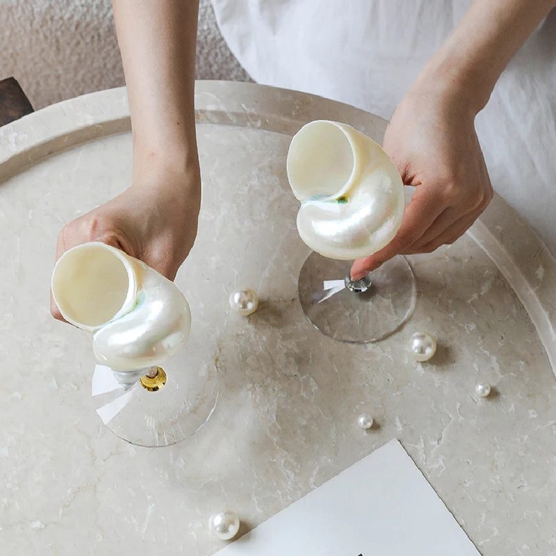 Natural Conch Shell Goblet Cre - đánh giá và giá Luxury Lifestyle Items