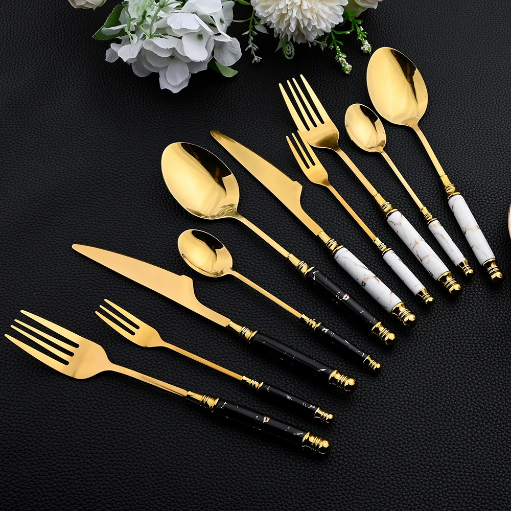 16Pcs Tableware Set Cutlery Se - đánh giá và giá Gold Plated Cutlery
