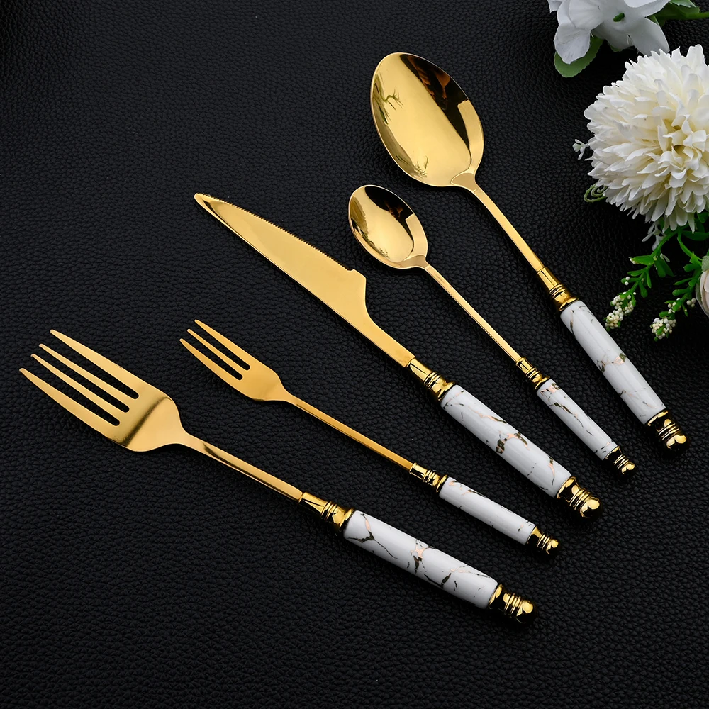 16Pcs Tableware Set Cutlery Se - đánh giá và giá Gold Plated Cutlery