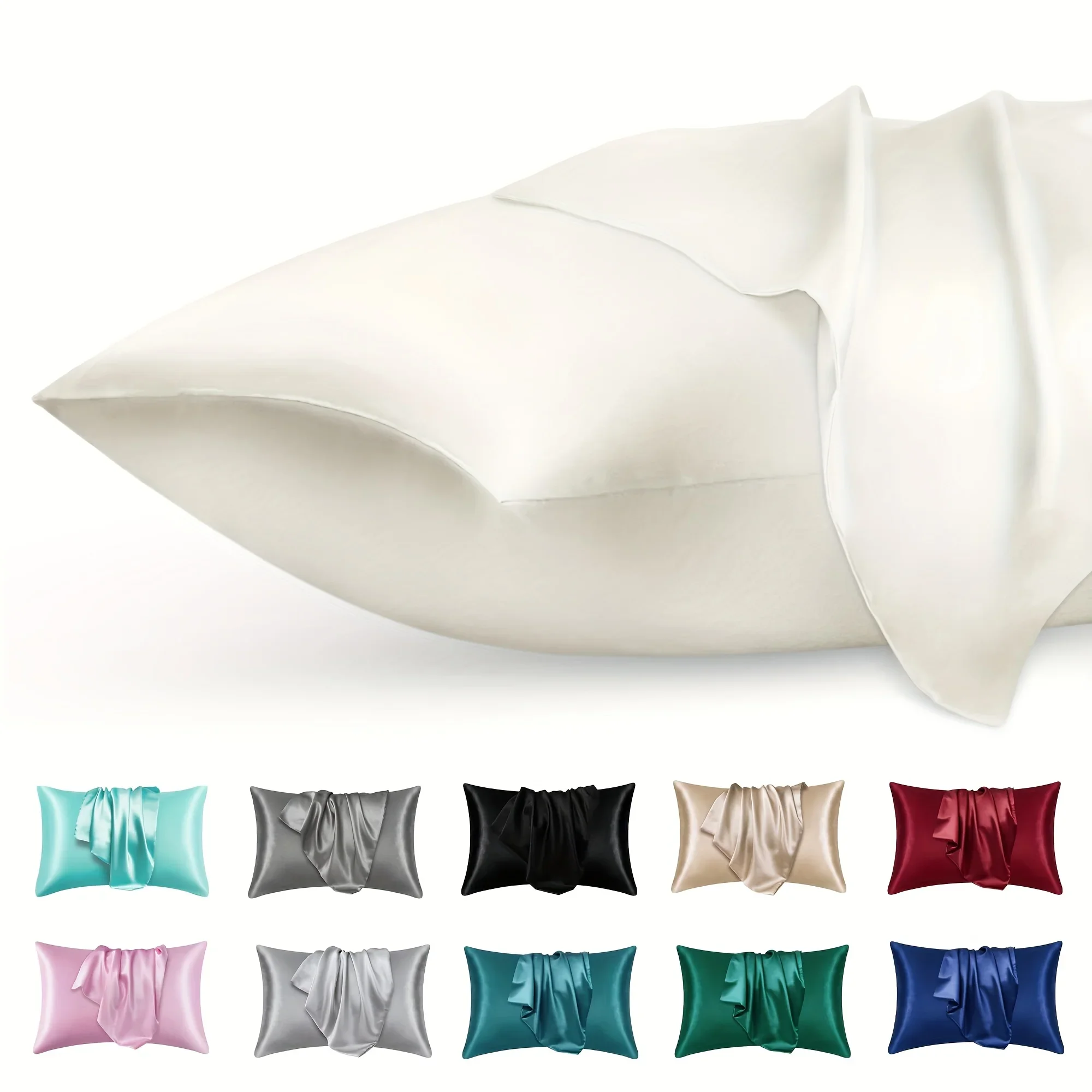 2pcs Luxury Satin Envelope Pil - đánh giá và giá Silk Pillowcase Set