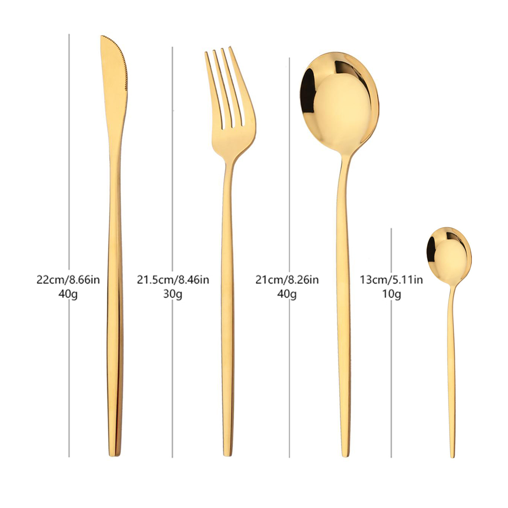 16Pcs Green Gold Dinnerware St - đánh giá và giá Gold Plated Cutlery