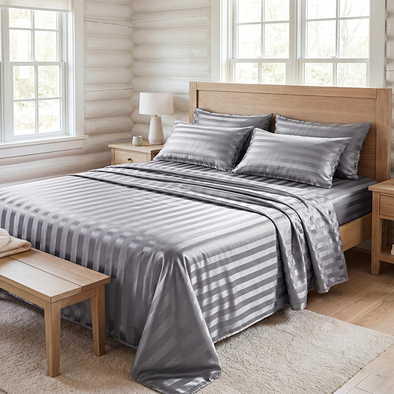 Wrinkle Resistant Striped Sati - đánh giá và giá Silk Pillowcase Set