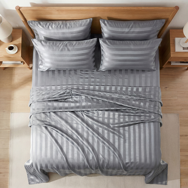 Wrinkle Resistant Striped Sati - đánh giá và giá Silk Pillowcase Set