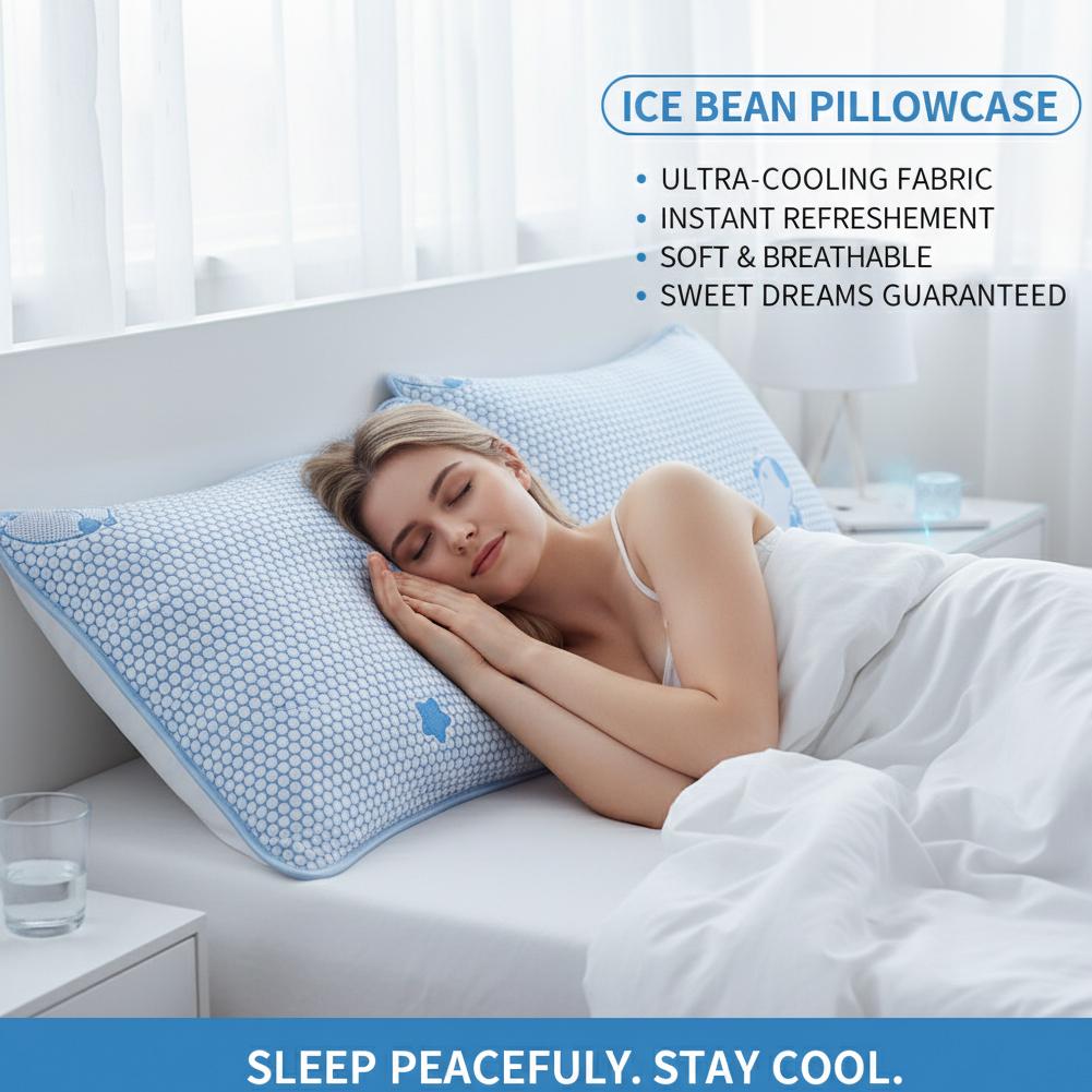 Summer Coolness Ice Silk Pillo - đánh giá và giá Silk Pillowcase Set